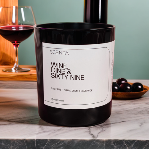 Lumânare parfumată Wine, Dine & Sixty Nine Medium - 20cl,Mare - 30cl naughty