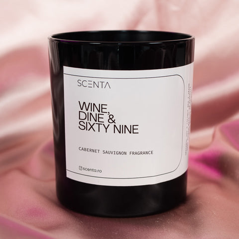 Lumânare parfumată Wine, Dine & Sixty Nine Medium - 20cl,Mare - 30cl naughty
